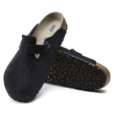 BIRKENSTOCK Boston Suede Leather-Black at Gravity NYC